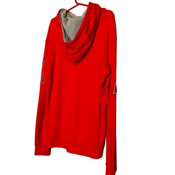 Armani Exchange Red A x E Patches Elbow Hooded Sweatshirt Size Small - Picture 2 of 9
